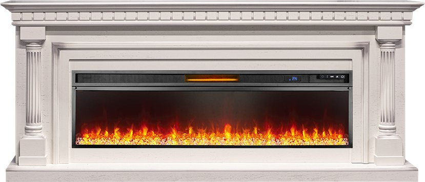 Каминокомплект Royal Flame портал Dallas 60 Слоновая кость с патиной - очаг Vision 60 LED Каминокомплект Royal Flame портал Dallas 60 Слоновая кость с патиной - очаг Vision 60 LED