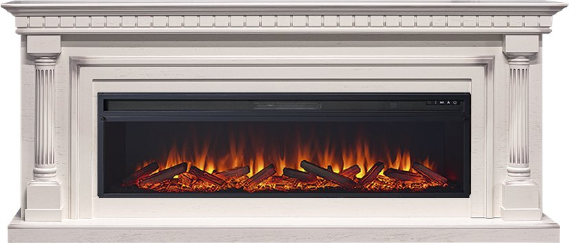 Каминокомплект Royal Flame портал Dallas 60 Слоновая кость с патиной - очаг Vision 60 LOG LED Каминокомплект Royal Flame портал Dallas 60 Слоновая кость с патиной - очаг Vision 60 LOG LED
