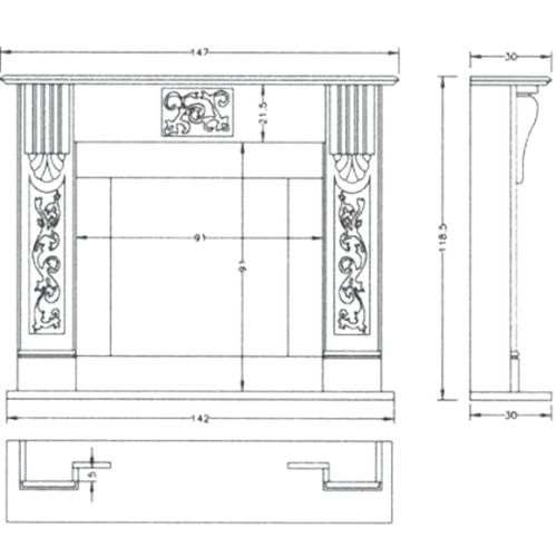 Портал Crumar Gaudi Negro Marquina с пласт. 100х50х3