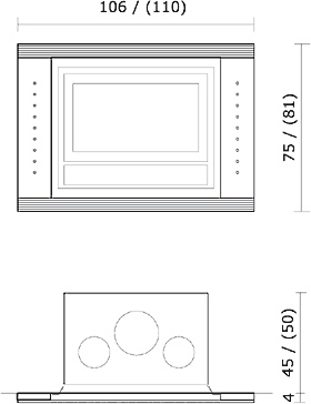 Облицовка EdilKamin Air Stonelite Bianco под Cristal 76, Double