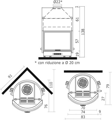 EdilKamin Топка Acquatondo 22 sfera