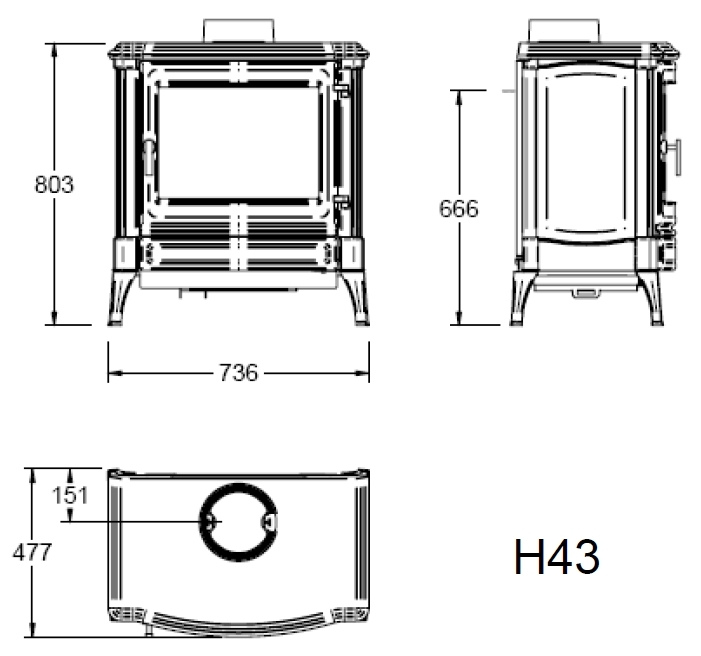 Печь Nestor Martin H43 эмаль, oyster