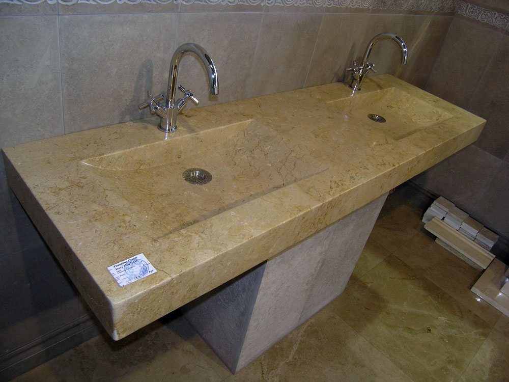 Eima Раковина из мрамора Сream Ivory, 170х52х10 Eima Раковина из мрамора Сream Ivory, 170х52х10