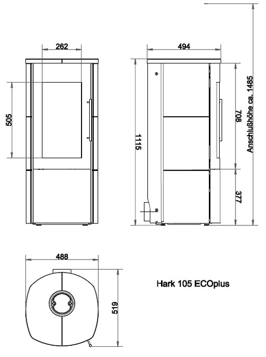Печь Hark 105 GT стеатит
