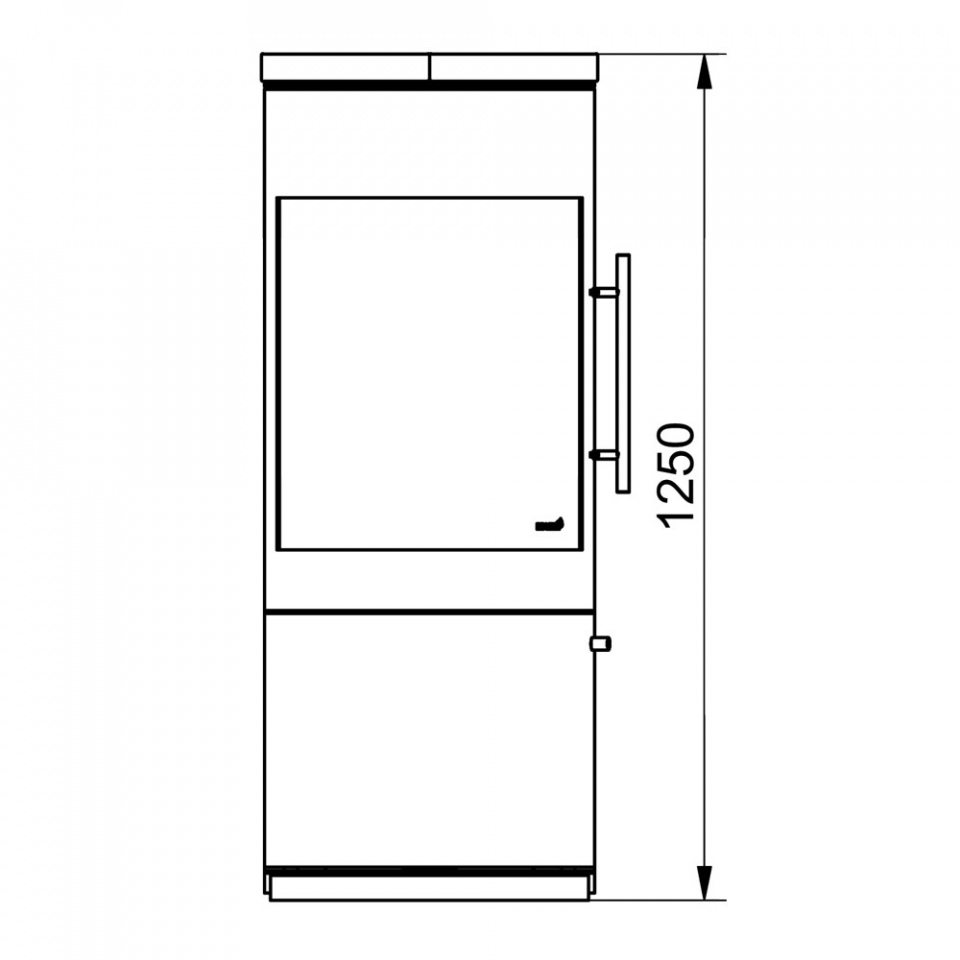 Печь Hark HARK 110 ECOplus creme-weissb 118, чёрная рамка