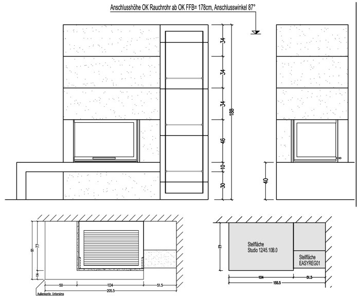 Облицовка Hark Studio 12/45.10.0 B NA с банкетой, лев