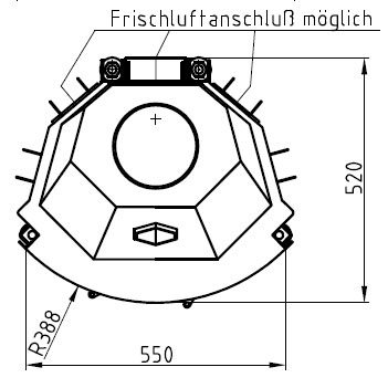 Hark Топка 600/57 RK ECOplus, чёрная рамка