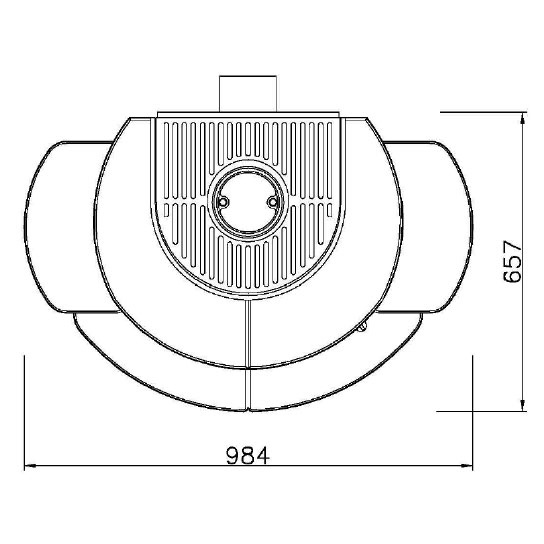 Печь Hark 34 GT ECOplus jola-braun/stone 245, рамка хром