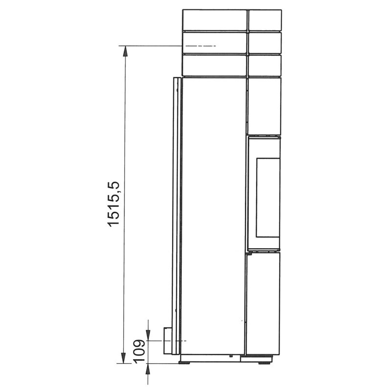 Печь Hark HARK 140 ECOplus graphit, Keramik mit Speichermasse, schwarz-glanzend, чёрная рамка