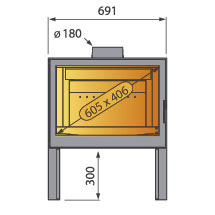 Печь Liseo Castiron LCI 7 GDF Stove двусторонняя