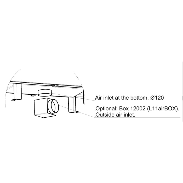 Топка Liseo Castiron LCI 11 GDF BG двусторонняя, чёрное стекло