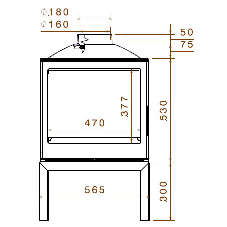 Печь Liseo Castiron LCI 5 GDF Stove двусторонняя