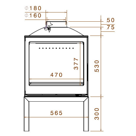 Печь Liseo Castiron LCI 5 GFL Stove стекло слева