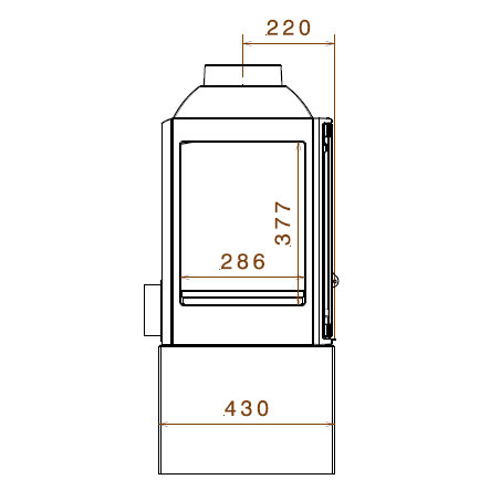 Печь Liseo Castiron LCI 5 GFL Stove стекло слева