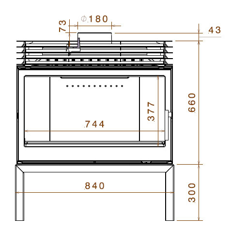 Печь Liseo Castiron LCI 9 GFLR Stove два боковых стекла