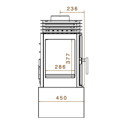 Печь Liseo Castiron LCI 9 GFLR Stove два боковых стекла