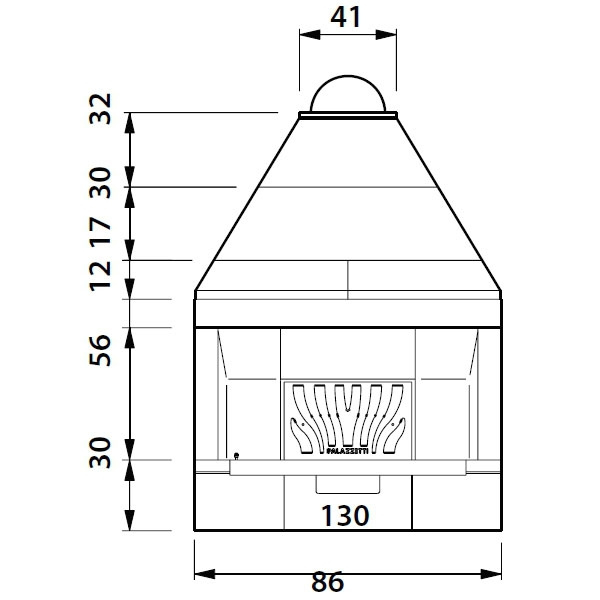 Топка Palazzetti Ventilpalex VPX 116 Топка Palazzetti Ventilpalex VPX 116