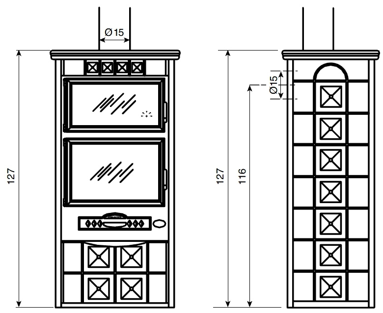 Печь Palazzetti Luisa beige