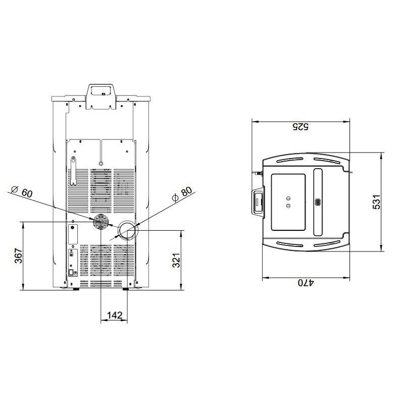 Печь Palazzetti Ecofire LIA 6 beige