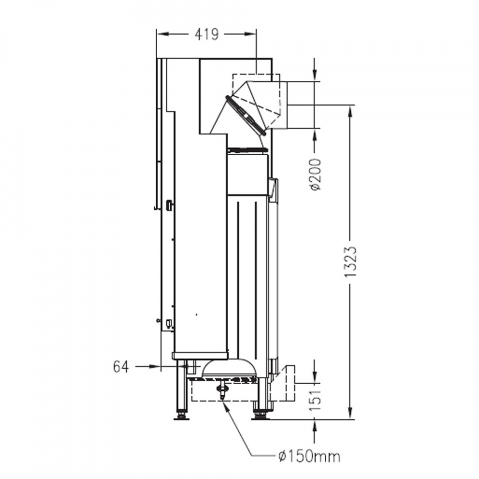 Топка Palazzetti Sunny Fire 80 SX Топка Palazzetti Sunny Fire 80 SX