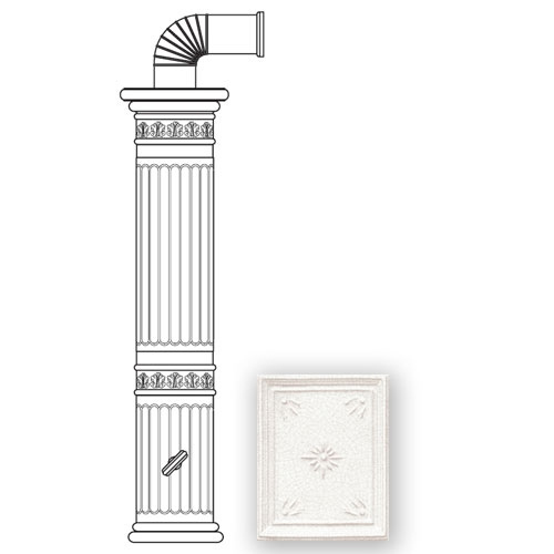 Sergio Leoni Колонна керам. 121, 5см, цвет L1, white Sergio Leoni Колонна керам. 121, 5см, цвет L1, white