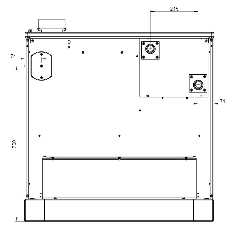 Печь Thorma Fiko 3U80 MS бордовая, правая