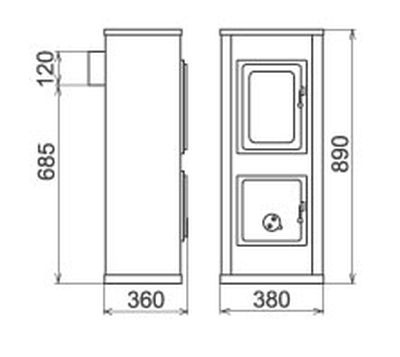 Печь Thorma Milano II termoplate, бежевый