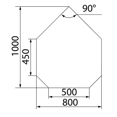 Вулкан Предтопочный лист VPL031-R7010, 1000х800, серый