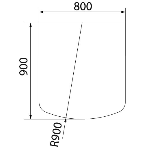 Вулкан Предтопочный лист VPL051-R9005, 900х800, чёрный