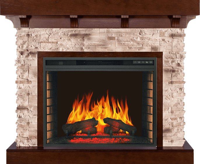 Каминокомплект Royal Flame портал Chalet Темный дуб - очаг Vision 28 EF LED FX Каминокомплект Royal Flame портал Chalet Темный дуб - очаг Vision 28 EF LED FX
