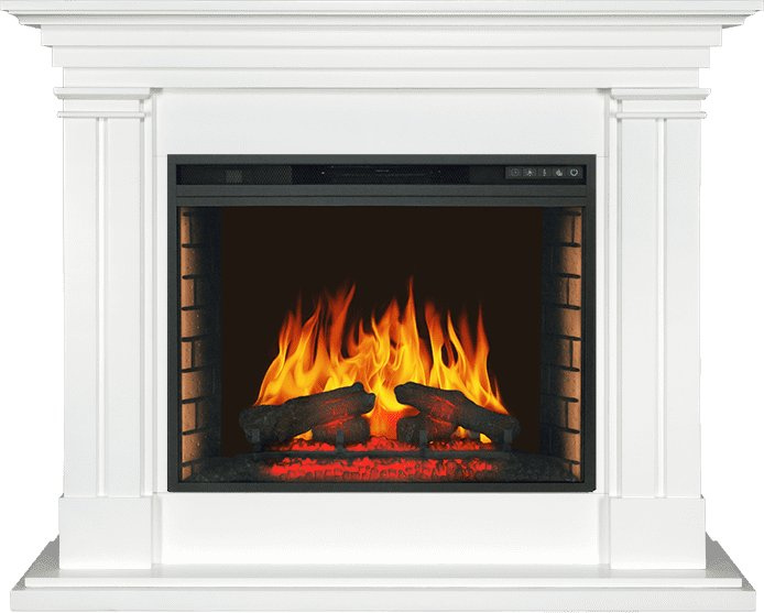 Каминокомплект Royal Flame портал Lyon Белый - очаг Vision 28 EF LED FX