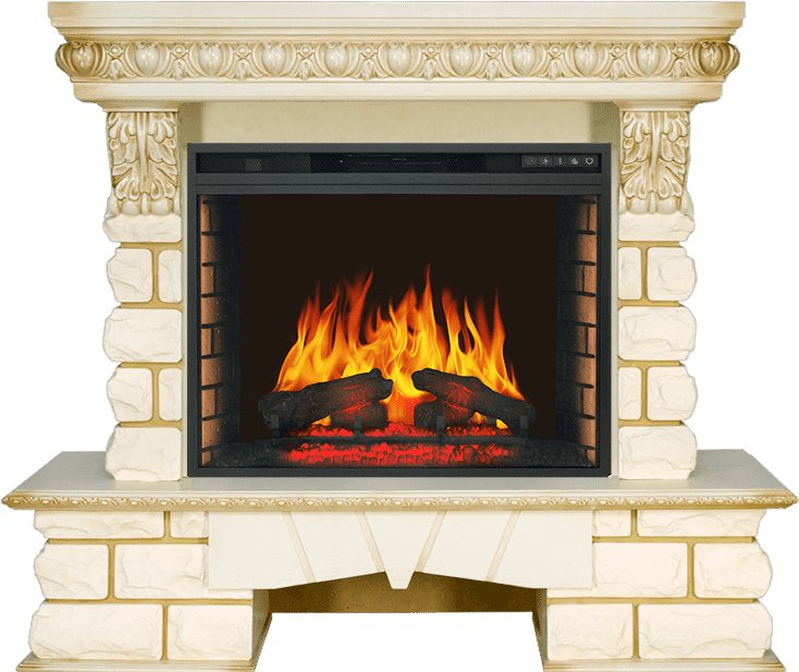 Каминокомплект Royal Flame портал Pierre Luxe LORD Слоновая кость - очаг Vision 28 EF LED FX Каминокомплект Royal Flame портал Pierre Luxe LORD Слоновая кость - очаг Vision 28 EF LED FX