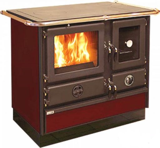 Печь-камин MBS SUPER THERMO MAGNUM R RED с варочной плитой, топка справа, цвет красный Печь-камин MBS SUPER THERMO MAGNUM R RED с варочной плитой, топка справа, цвет красный