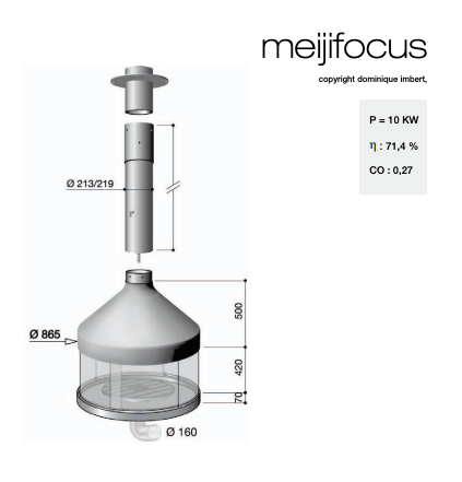 Хай-Тек камины Focus MEIJIFOCUS (верхняя часть + стекло)