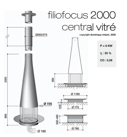 Хай-Тек камины Focus FILIOFOCUS 2000 камин центральный, со стеклом