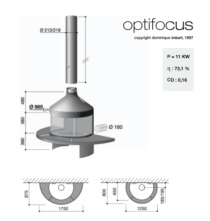 Хай-Тек камины Focus OPTIFOCUS 1250