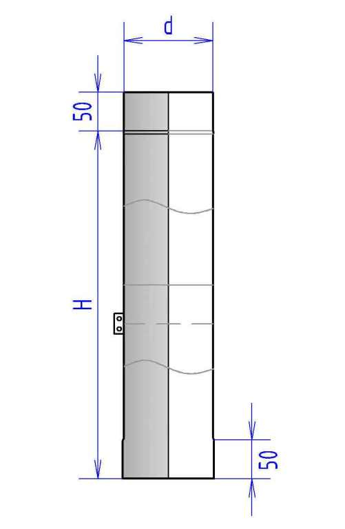 Феникс Труба телескопическая 550-950 1ТТ 550-950 aisi 321 0, 8 мм 180