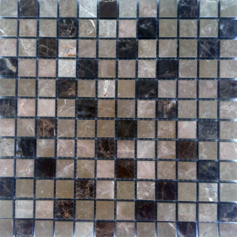 Eima Плитка мраморная Mosaik Victoria, Light Emperador/Dark Emperador, 30x30x1