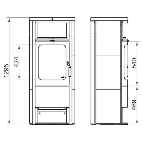 Печь Hark 98 ECOplus stone 252, чёрная рамка