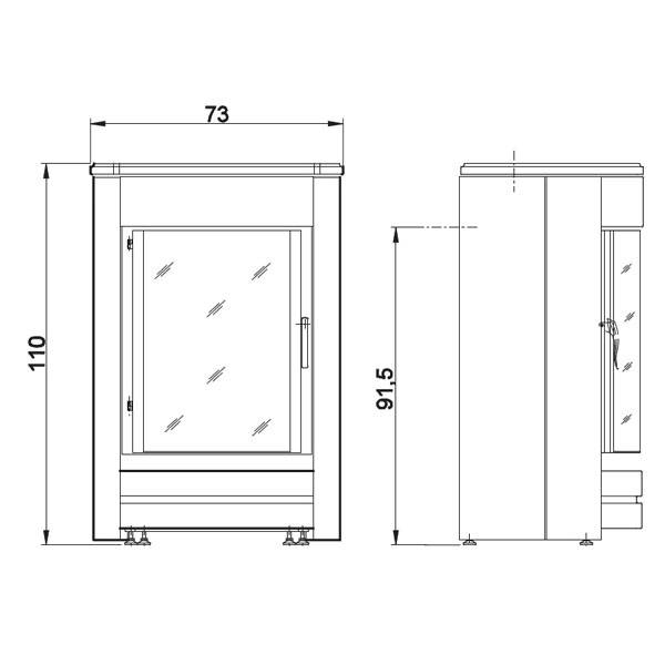 Печь Palazzetti Olivia чёрный