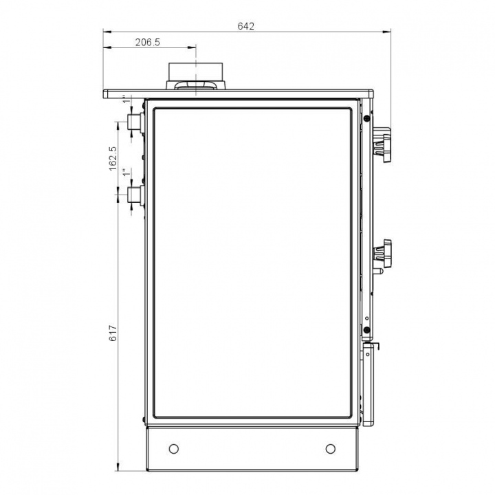 Печь Thorma Fiko 3U80 MS бордовая, правая