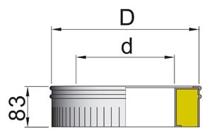 Вулкан Стакан DSH на трубу D160 с изол.50мм, нерж321/оцинк