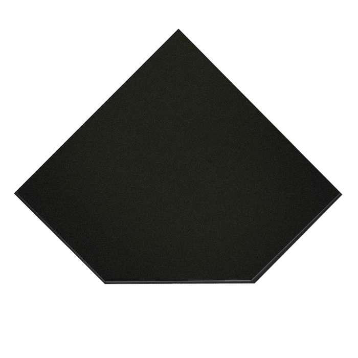 Вулкан Предтопочный лист VPL021-R9005, 1100х1100, чёрный
