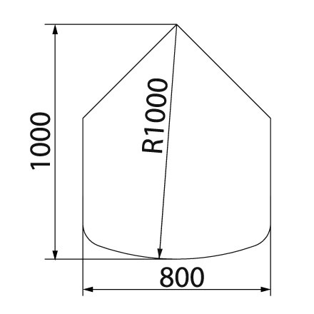 Вулкан Предтопочный лист VPL041-R7010, 1000х800, серый