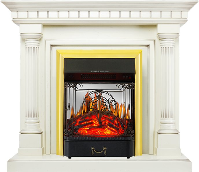 Каминокомплект Royal Flame портал Dallas Слоновая кость с патиной - очаг Majestic FX M Brass Каминокомплект Royal Flame портал Dallas Слоновая кость с патиной - очаг Majestic FX M Brass