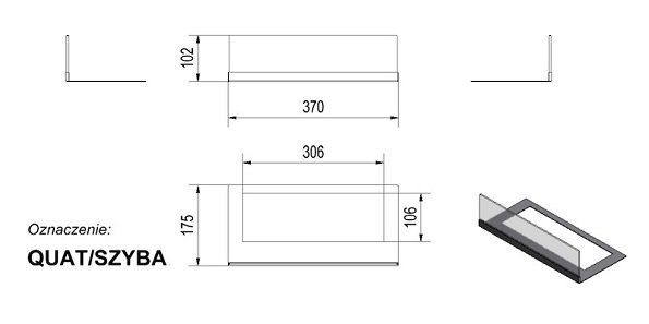 Остекление для биокамина Kratki QUAT/SZYBA