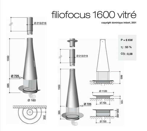 Хай-Тек камины Focus FILIOFOCUS 1600 камин центральный, со стеклом