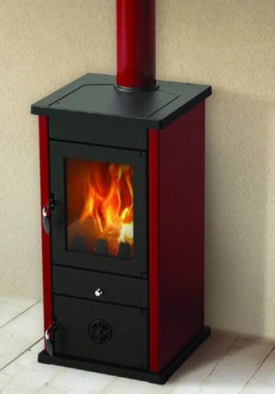 Печь-камин MBS THERMO VESTA PLUS DARK RED пристенная, цвет тёмно-красный Печь-камин MBS THERMO VESTA PLUS DARK RED пристенная, цвет тёмно-красный