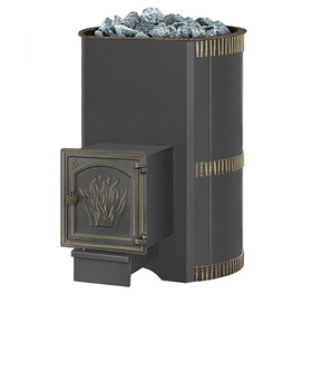 Банная печь Везувий Лава 28 (ДТ-4) с выносом, чугунная дверка